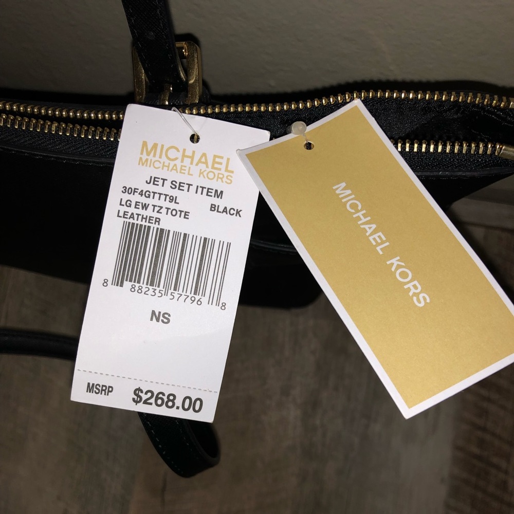 Michael Kors black tote leather purse - Picture 4 of 5
